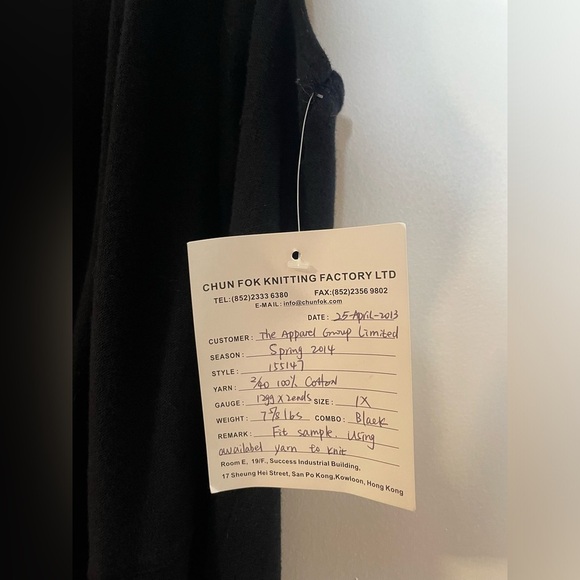 NWT Foxcroft Black Sleeveless Sweater Cadigan Layer Women’s Size 1X 100% Cotton - Picture 4 of 7